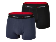 Majtki męskie - PARKSIDE® Bokserki męskie z bawełną, 2 pary (Czarny/ niebieski, 6/L) - miniaturka - grafika 1