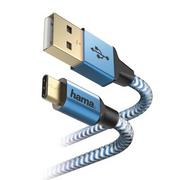Kable - Kabel HAMA Reflected USB Typ A-USB typ C 1.5M Niebieski 201553 - miniaturka - grafika 1