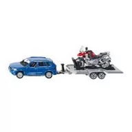 Kolekcjonerskie modele pojazdów - Siku 2547 - Samochód osobowy z przyczepą i motocyklem - miniaturka - grafika 1