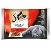 Mokra karma dla kotów - Sheba Selection In Sauce Soczyste Smaki 85G 3+1 - miniaturka - grafika 1