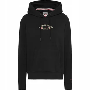 TOMMY HILFIGER BLUZA DAMSKA Z KAPTUREM TJW REG FLORAL HOODIE CZARNA r.L - Bluzy damskie - miniaturka - grafika 1