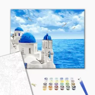 Santorini Zestaw Do Malowaia Po Numerach 40 X 50 Cm Outlet - Malowanie po numerach - miniaturka - grafika 1