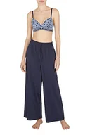 Spodnie damskie - Emporio Armani Trousers Ultralight Popeline Spodnie Damskie, Granatowy, XL - miniaturka - grafika 1