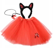 Dodatki do strojów karnawałowych - Przebranie Dla Dziewczynki Strój Karnawał Spódniczka Opaska Ogon - miniaturka - grafika 1