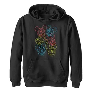 Disney Chłopięca bluza z kapturem Neon Heads, Czarny, M - Bluzy dla chłopców - miniaturka - grafika 1
