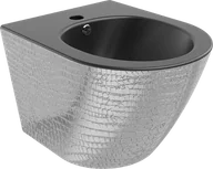 Bidety - Mexen Lena bidet wiszący, czarna mat/srebrny wzór łuski - 35224872 - miniaturka - grafika 1