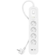 Listwy zasilające - Belkin SurgePlus 4x Schuko 1xUSB-A 1x USB-C 525J 2m - miniaturka - grafika 1