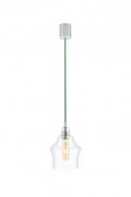 Lampy sufitowe - Kaspa Longis II lampa wisząca 1-punktowa (przewód Zielony) 10133109 - miniaturka - grafika 1