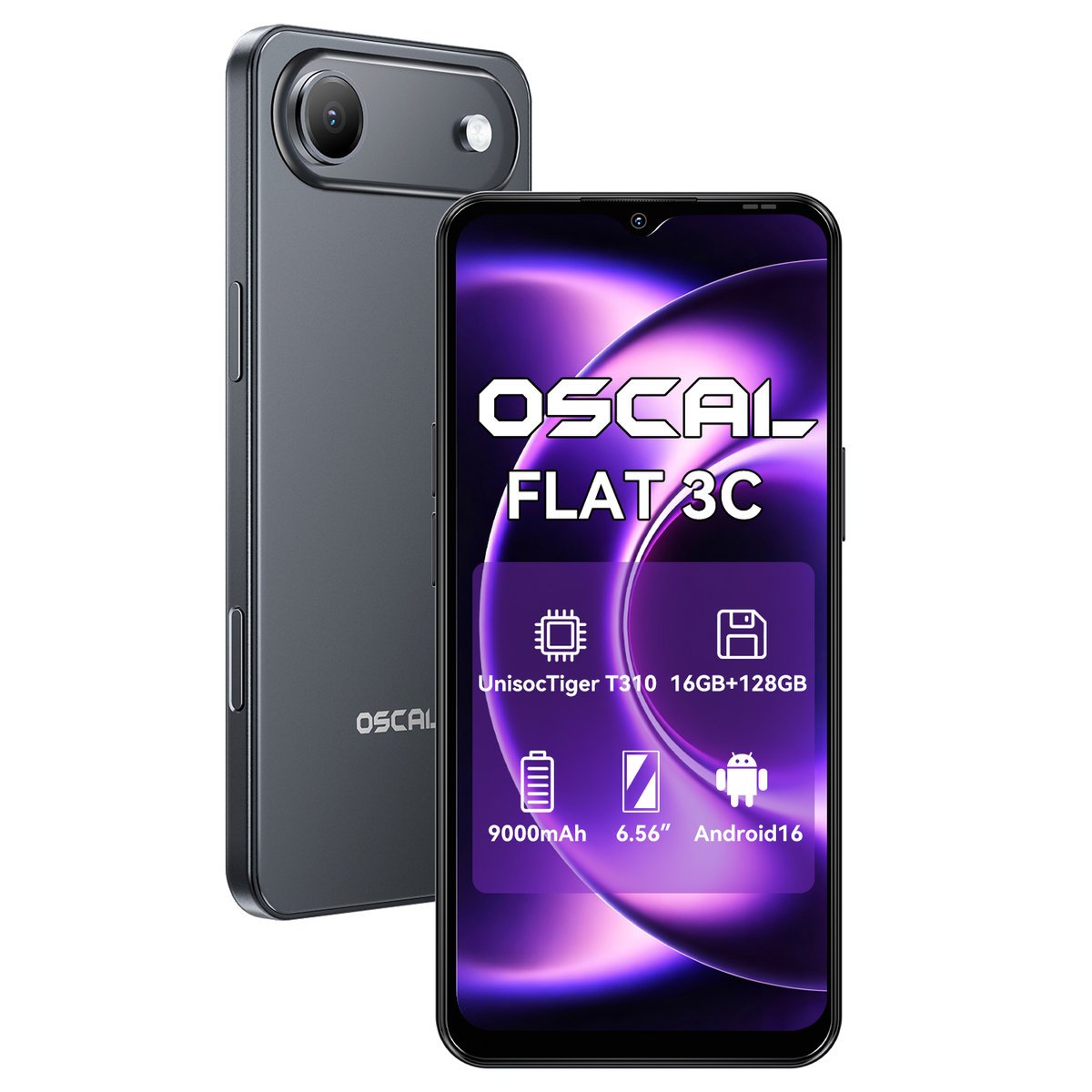 OSCAL FLAT 3C 4GB/128GB Czarny