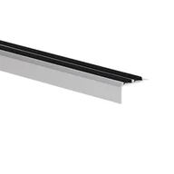 Listwy i profile - Profil schodowy srebrny z czarną gumą aluminium anoda 38.5 mm x 270 cm - miniaturka - grafika 1