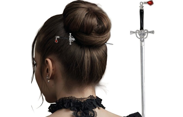 Szpilka do włosów Gotycka 19 cm Halloween