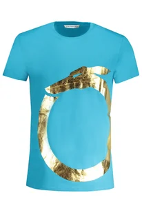 NIEBIESKI T-SHIRT MĘSKI Z KRÓTKIM RĘKAWEM TRUSSARDI - Koszulki męskie - miniaturka - grafika 1