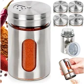 Pojemniki kuchenne - Pojemnik na przyprawy z sitkiem szklany 100ml słoik słoiczek organizer EXCELLENT HOUSEWARE 229218 - miniaturka - grafika 1