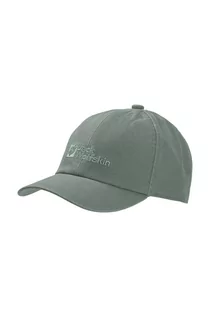 Czapki dla dzieci - Jack Wolfskin czapka dziecięca BASEBALL CAP K kolor zielony z nadrukiem - grafika 1