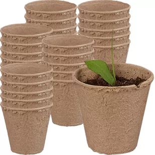 Doniczki Torfowe 8cm 24szt Rozsady Sadzonki Bio - Donice - miniaturka - grafika 1