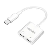 Adaptery i przejściówki - LogiLink Adapter USB-C do 2x USB -C, PD 60W / audio UA0433 - miniaturka - grafika 1