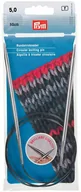 Pasmanteria - PRYM PRYM Circular Knitting Needles Brass 80cm / 5mm Silver - miniaturka - grafika 1