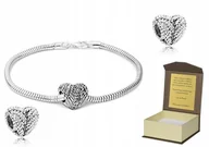 Biżuteria dla dzieci - Bransoletka srebrna do Pandora CHARMS 17 cm B145 - miniaturka - grafika 1