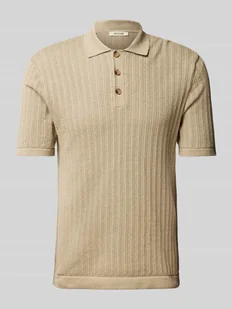 Koszulka polo o kroju regular fit z haftem angielskim model ‘MOON’ - Koszulki męskie - miniaturka - grafika 1