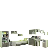 Zestawy mebli dla dzieci - Zestaw Mebli Młodzieżowych 3 Kitty MebloCross Craft Złoty / Craft Biały - miniaturka - grafika 1