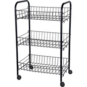 Wózki kuchenne - Storagesolutions Wózek kuchenny 3 poziomy wąski metalowy C80621670 - miniaturka - grafika 1