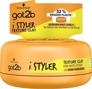 got2b iStyler Texture Clay Halt 4 (75 ml), wosk do włosów dla mężczyzn nadaje świetny efekt matowy, krem do włosów dla teksturowanego, matowego stylu - Kosmetyki do stylizacji włosów - miniaturka - grafika 1