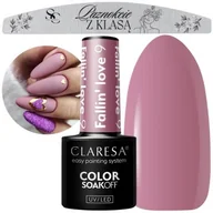 Lakiery hybrydowe - Claresa Lakier Hybrydowy do paznokci Fallin Love 9 fioletowy brąz Pilnik - miniaturka - grafika 1