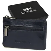 Etui na klucze - Granatowe skórzane etui na klucze z pudełkiem Beltimore E44 granatowy - miniaturka - grafika 1