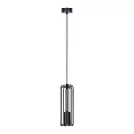 Lampy sufitowe - Kaja czarna lampa wisząca z ażurowym kloszem K-4930 FALCON metalowa lampa sufitowa z drucianym kloszem K-4930 - miniaturka - grafika 1