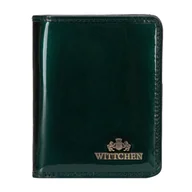 Portfele - Damski portfel ze skóry lakierowanej pionowy zielony - miniaturka - grafika 1