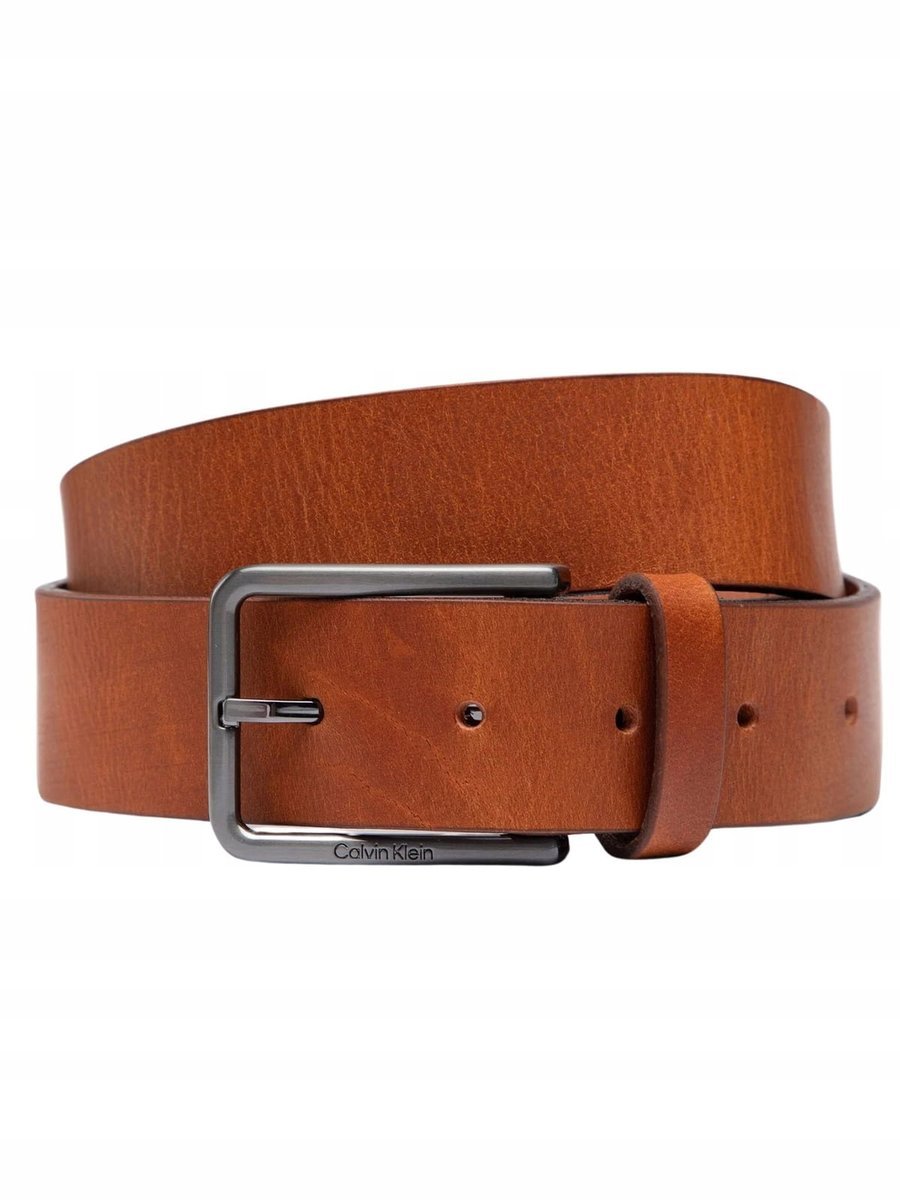 Pasek do spodni męski skórzany Calvin Klein K50K509654 brązowy - Belt: 90