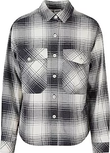 Urban Classics Damska koszula oversized Check Shirt damska koszula z długim rękawem czarna/biała Basics, Streetwear, Whitesand/Black, 4XL - Koszule damskie - miniaturka - grafika 1