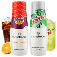 Syropy i koncentraty owocowe - Zestaw 2 Syropów Sodastream Shwip Shwap Cola Pomarańcza + Mountain Dew - miniaturka - grafika 1
