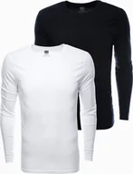 Koszulki męskie - Ombre Zestaw longsleeve męski z długim rękawem - mix 2-pak V8 Z43 XXL - miniaturka - grafika 1