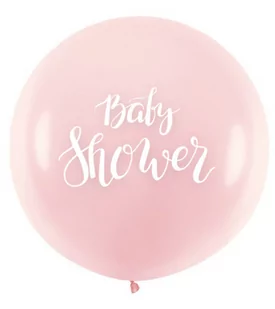 Balon jasno różowy Baby Shower 45 cm 1 szt. - Baby shower i roczek - miniaturka - grafika 1
