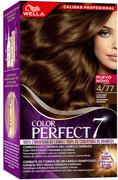 Farby do włosów i szampony koloryzujące - Farba kremowa z utleniaczem Wella Color Perfect 7 100 Cobertura De Canas 4-77-Castaño Aterciopelado 60 ml (4064666324197) - miniaturka - grafika 1