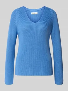 Sweter z dzianiny o kroju regular fit z czystej bawełny - Swetry damskie - miniaturka - grafika 1