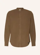 Koszule męskie - Nowadays Koszula Z Tkaniny Sztruksowej O Regularnym Kroju Z Stójką braun - NOWADAYS - miniaturka - grafika 1