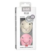 Smoczki uspokajające - BIBS de Lux One Size 2 - Pack Ivory & Baby Pink Smoczek Uspokajający Silikonowy - miniaturka - grafika 1