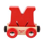 Pociągi dla dzieci - Bigjigs Toys Wagon z literką M (6) BR113 - miniaturka - grafika 1