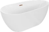 Wanny - Mexen Eos wanna wolnostojąca 170 x 75 cm, biała, przelew różowe złoto - 52471707500-60 - miniaturka - grafika 1