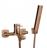 Zestawy prysznicowe - INVENA GLAMOR bathroom faucet, copper color, with shower system - miniaturka - grafika 1