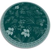 Dywany - Dywan okrągły winylowy do domu okrągła botaniczne kwiaty fi140 cm - miniaturka - grafika 1