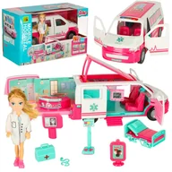 Lalki dla dziewczynek - Karetka pogotowia ambulans mobilny szpital lalka akcesoria - zabawka - miniaturka - grafika 1