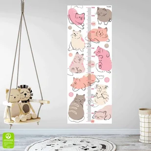 Samoprzylepna miarka wzrostu dla dzieci - Koty - Wyposażenie pokoiku dziecięcego - miniaturka - grafika 1