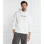 Bluzy męskie - Calvin Klein Bluza DOUBLE FLOCK LOGO HOODIE | Regular Fit - miniaturka - grafika 1