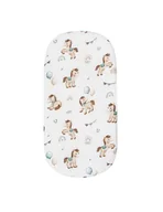 Prześcieradła dla dzieci - Bonjour Cherie Prześcieradło bambusowe do dostawki 50/90 Koniki - miniaturka - grafika 1