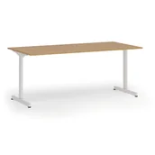 Biurka - Biurko PRIMO BETA, 1800 x 900 mm, podstawa biała, buk - miniaturka - grafika 1