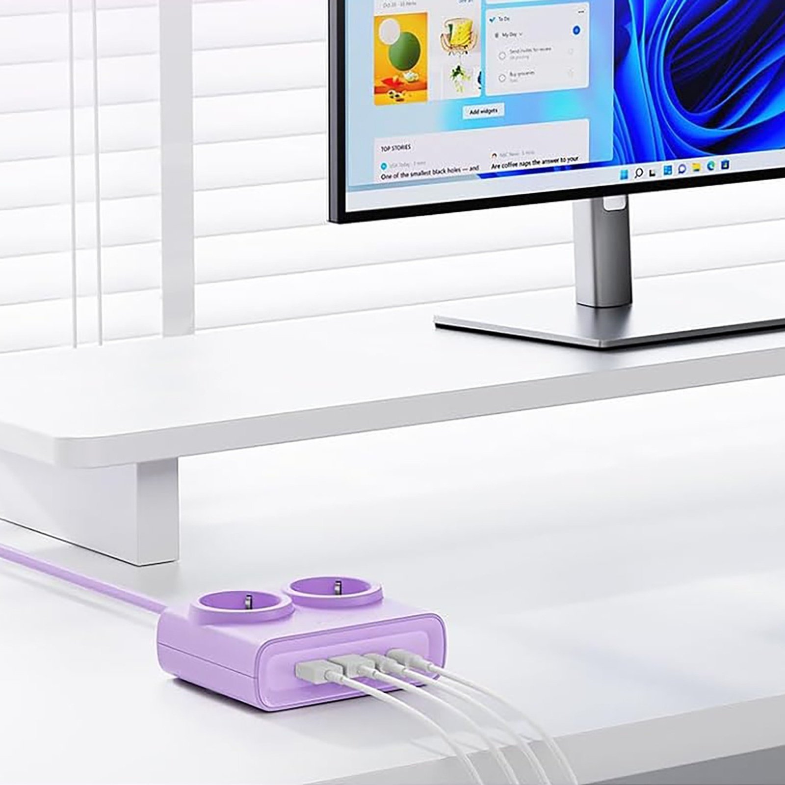 Listwa zasilająca Orico Listwa zasilająca Orico PDC25 25W 6w1 2x AC + 2x USB-A + 2x USB-C - fioletowa