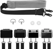 Akcesoria do drona - UNIWERSALNA REGULOWANA SMYCZ PASEK NA SZYJĘ DO KONTROLERA DJI RC / RC 2 / RC PRO / RC PRO 2 SZARA - miniaturka - grafika 1